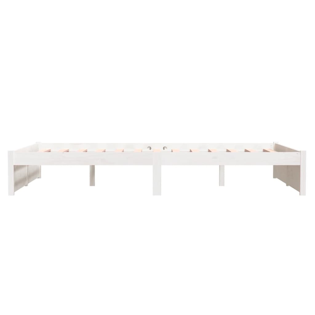 Bedframe Massief Hout Wit 120X200 Cm
