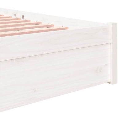 Bedframe Massief Hout Wit 120X200 Cm
