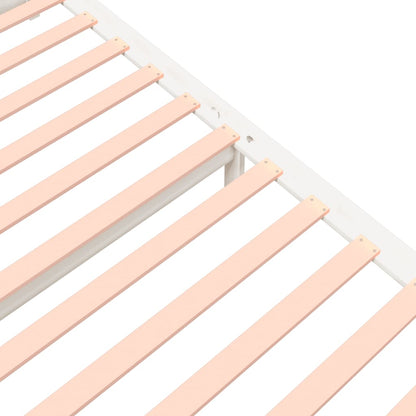 Bedframe Massief Hout Wit 120X200 Cm