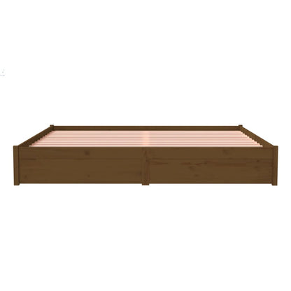 Bedframe Massief Hout Honingbruin 200X200 Cm