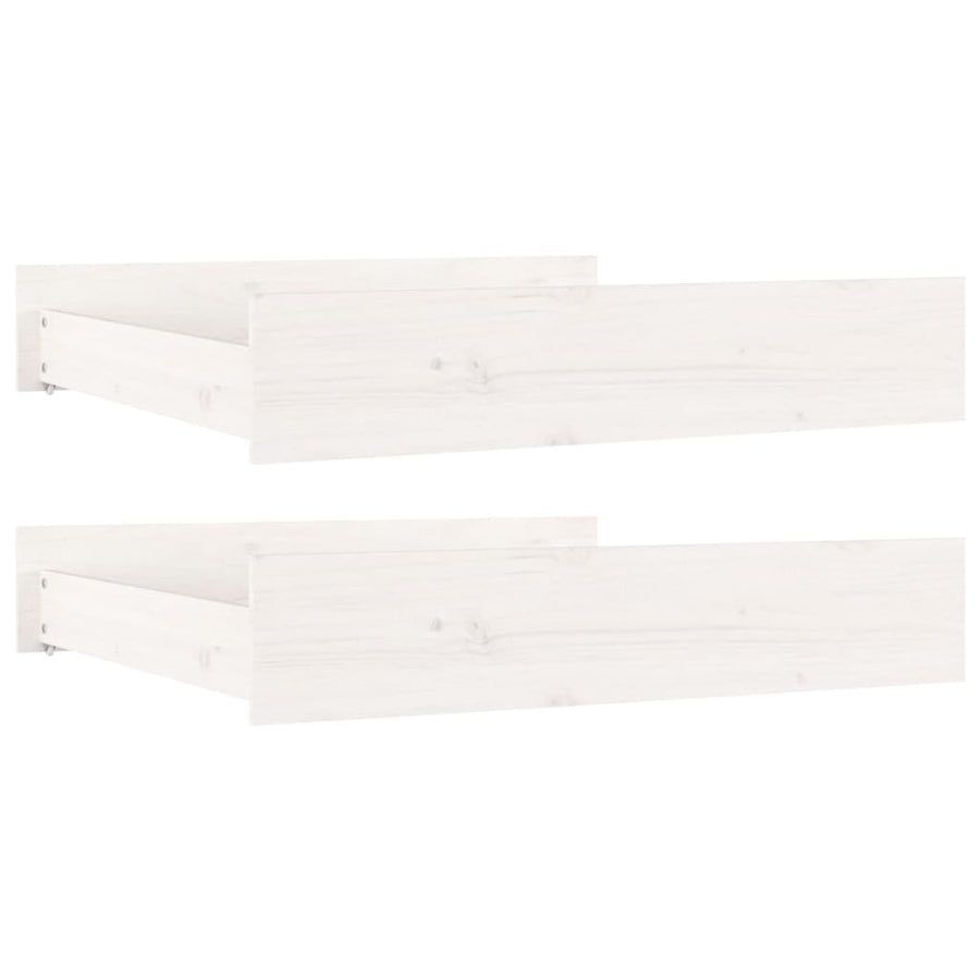 Bedlades 2 St Massief Grenenhout 90 x 78 x 18 cm Wit