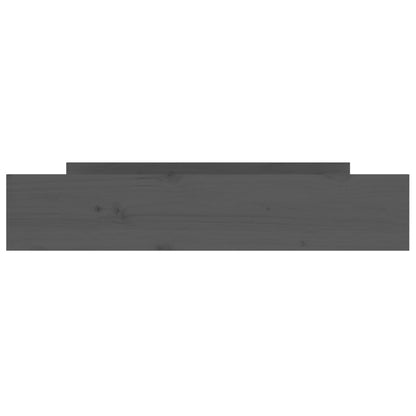 Bedlades 2 st massief grenenhout grijs