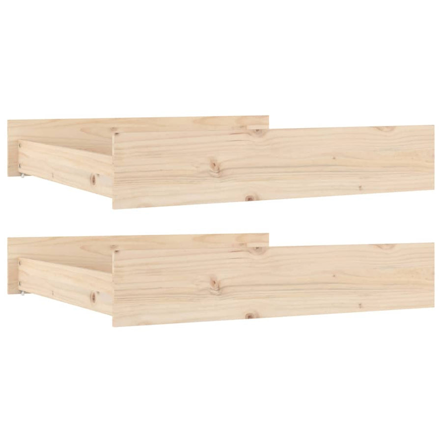 Bedlades 2 St Massief Grenenhout 90 x 93 x 18 cm Naturel