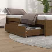 Bedlades 2 st massief grenenhout 95x103x18 cm honingbruin