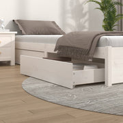 Bedlades 4 st massief grenenhout 95x57x18 cm wit