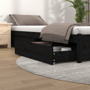 Bedlades 4 st massief grenenhout 95x57x18 cm zwart