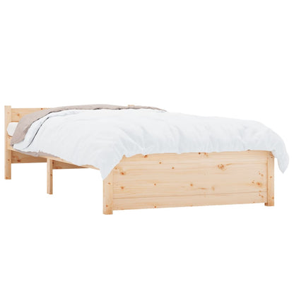 Bedframe Massief Hout 75X190 Cm Small Single