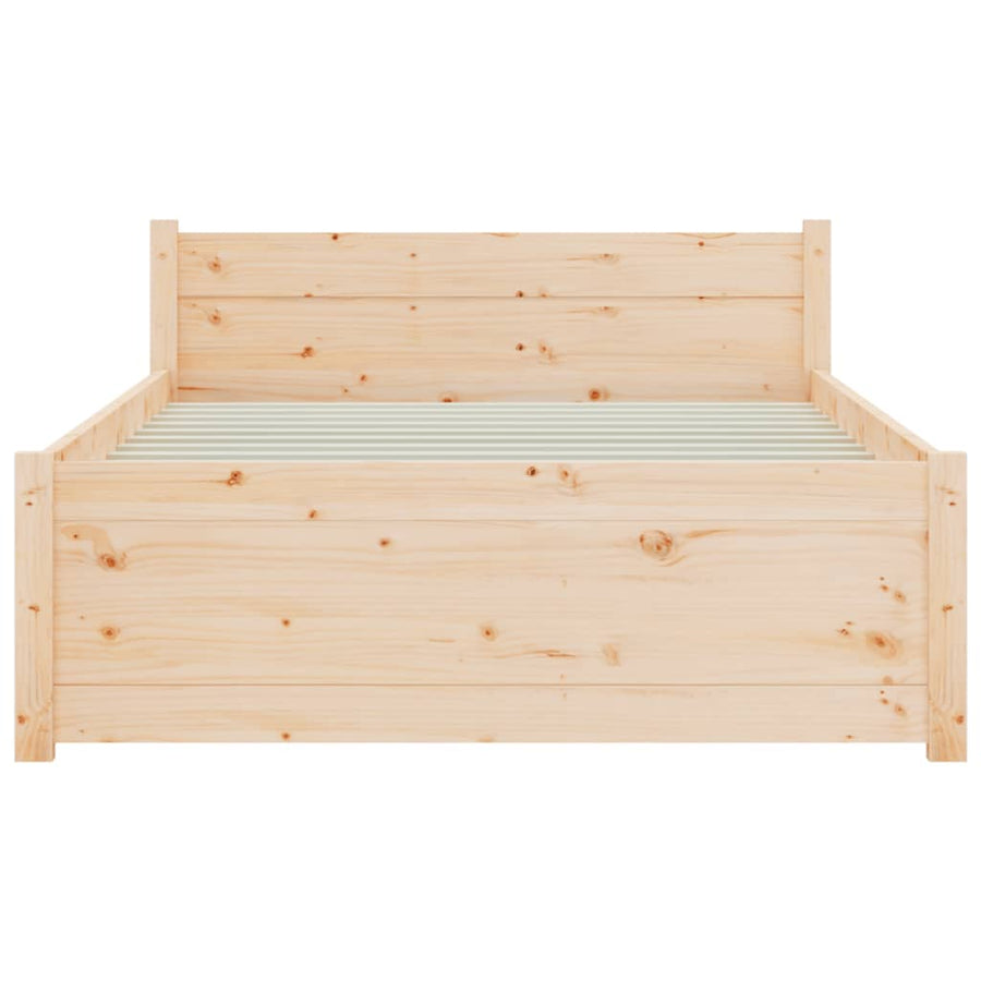 Bedframe Massief Hout 75X190 Cm Small Single