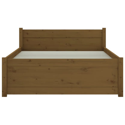 Bedframe Massief Hout Honingbruin 75X190 Cm 2Ft6 Small Single