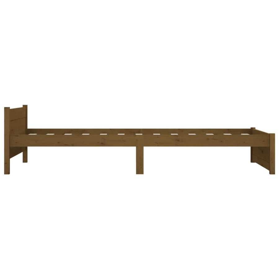Bedframe Massief Hout Honingbruin 75X190 Cm 2Ft6 Small Single