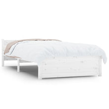 Bedframe Massief Hout Single 90 x 190 cm Wit