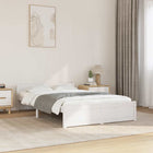 Bedframe massief hout 120x190 cm wit