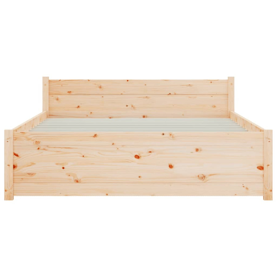 Bedframe Massief Hout 135X190 Cm Double