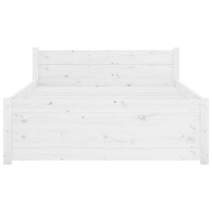 Bedframe Massief Hout Wit 90X200 Cm