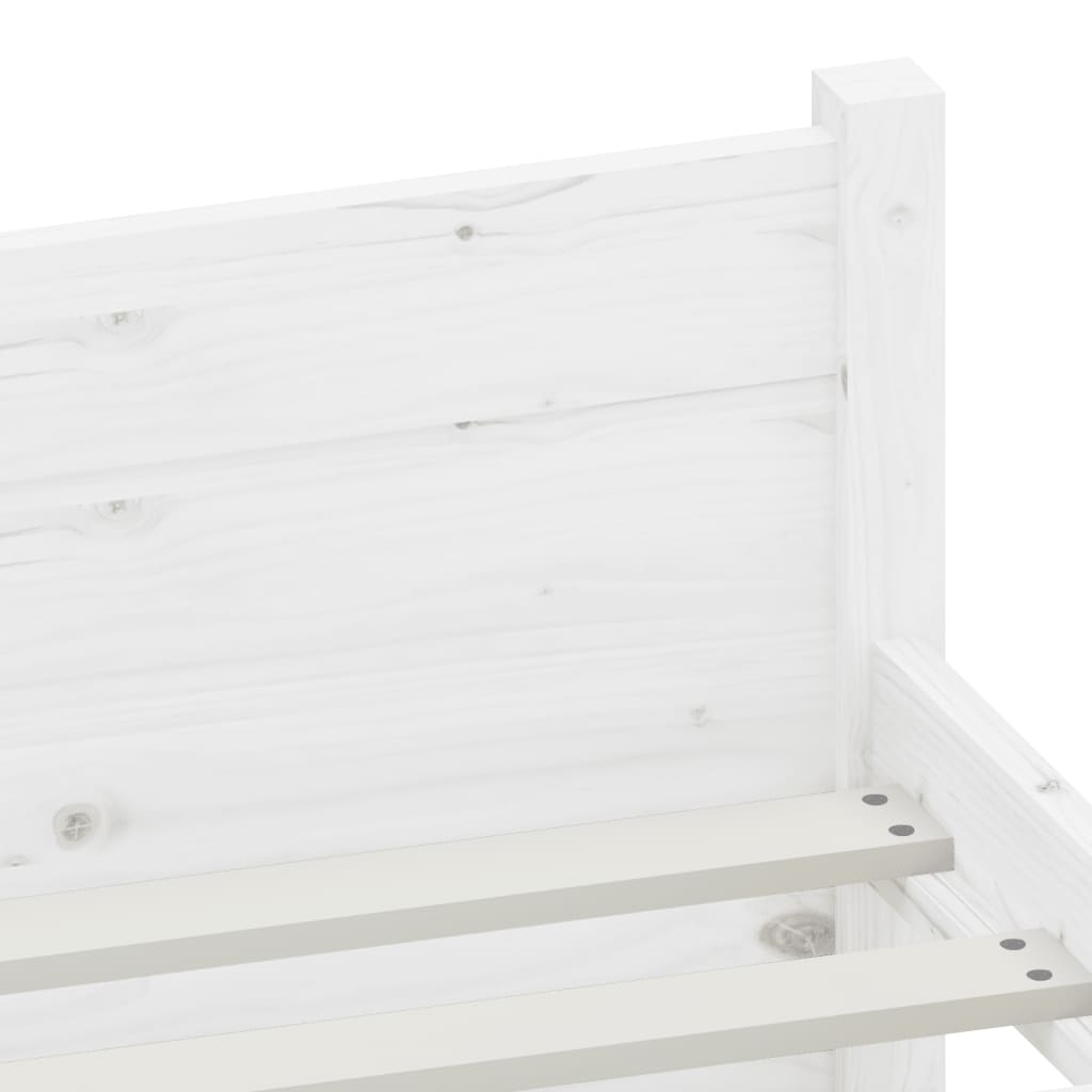 Bedframe Massief Hout Wit 90X200 Cm