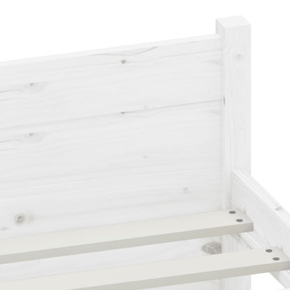 Bedframe Massief Hout Wit 90X200 Cm