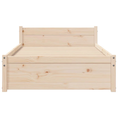 Bedframe massief hout 100x200 cm