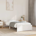 Bedframe massief grenenhout 100x200 cm wit