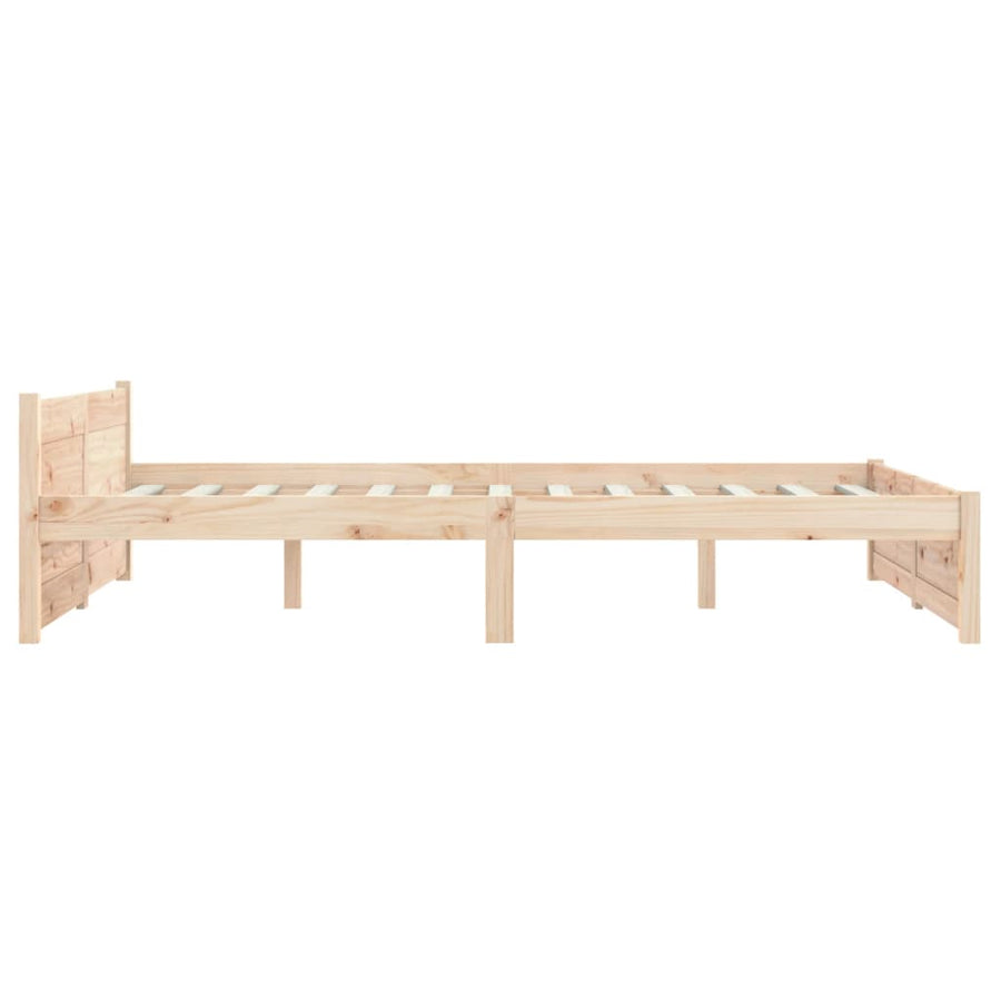 Bedframe Massief Hout 120 x 200 cm Naturel