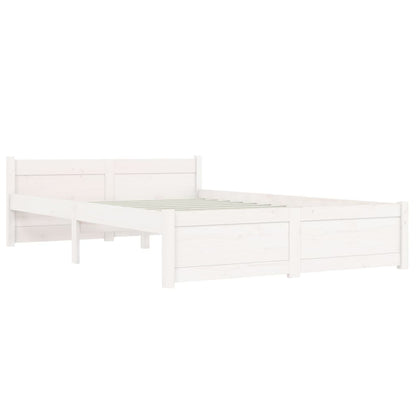 Bedframe Massief Hout 120 x 200 cm Wit
