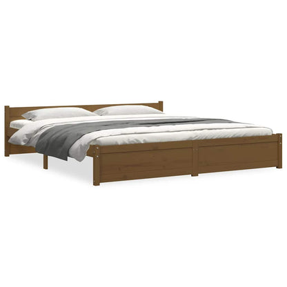 Bedframe massief hout honingbruin 180x200 cm