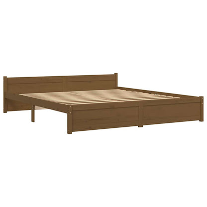 Bedframe massief hout honingbruin 180x200 cm