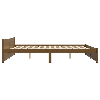 Bedframe massief hout honingbruin 180x200 cm