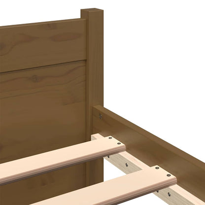 Bedframe massief hout honingbruin 180x200 cm