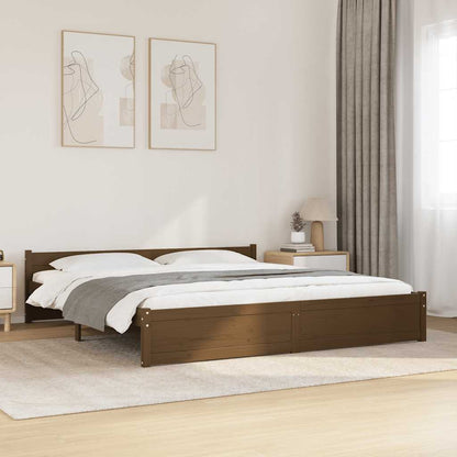 Bedframe massief hout honingbruin 180x200 cm