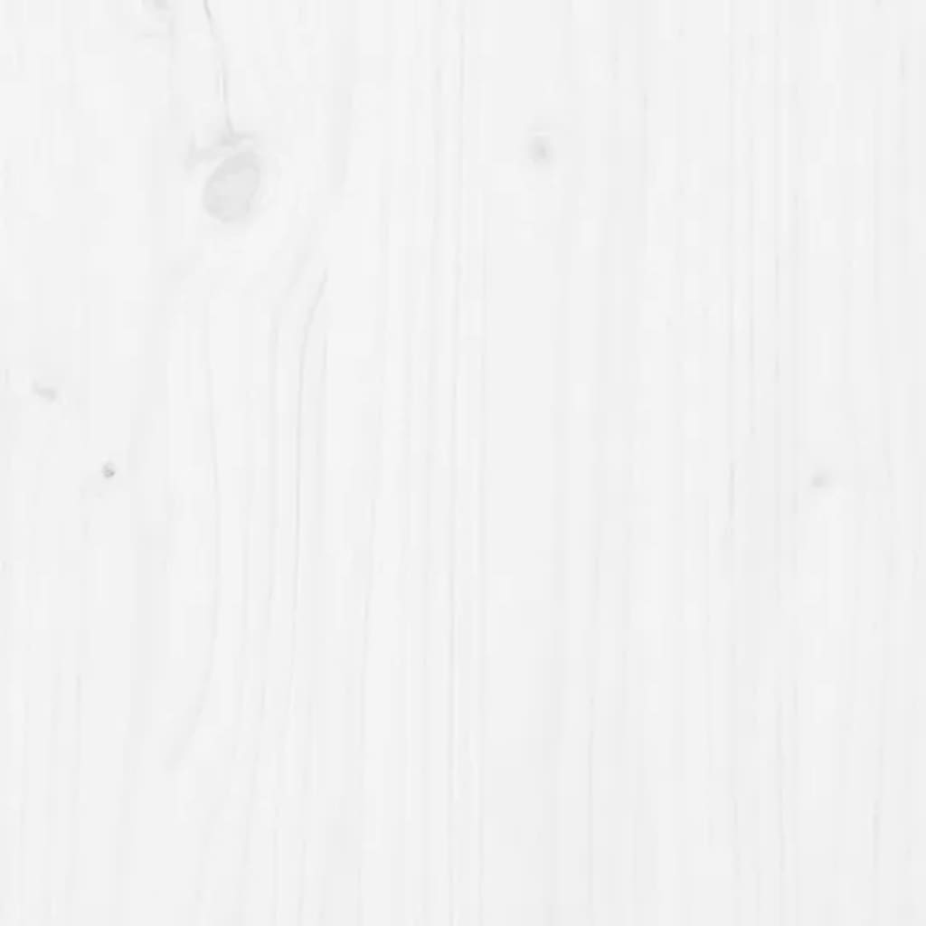 Bedframe Massief Hout Wit 200X200 Cm