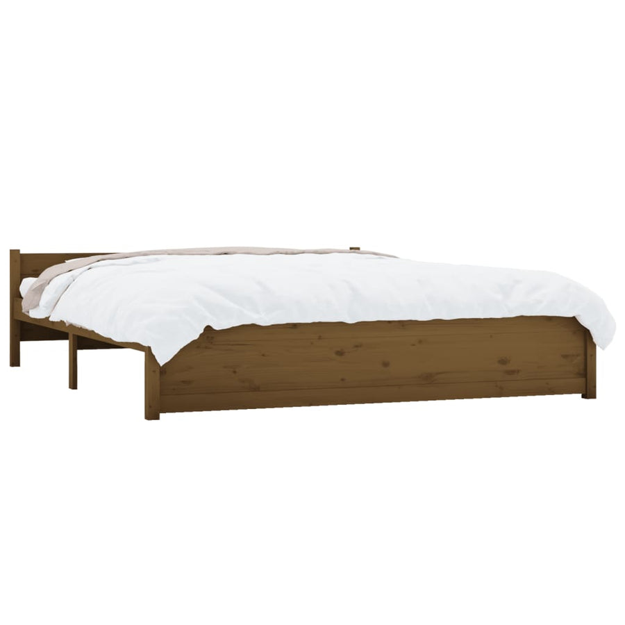 Bedframe Massief Hout Honingbruin 200X200 Cm