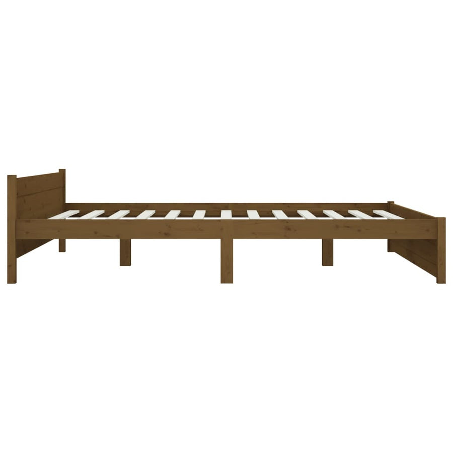 Bedframe Massief Hout Honingbruin 200X200 Cm
