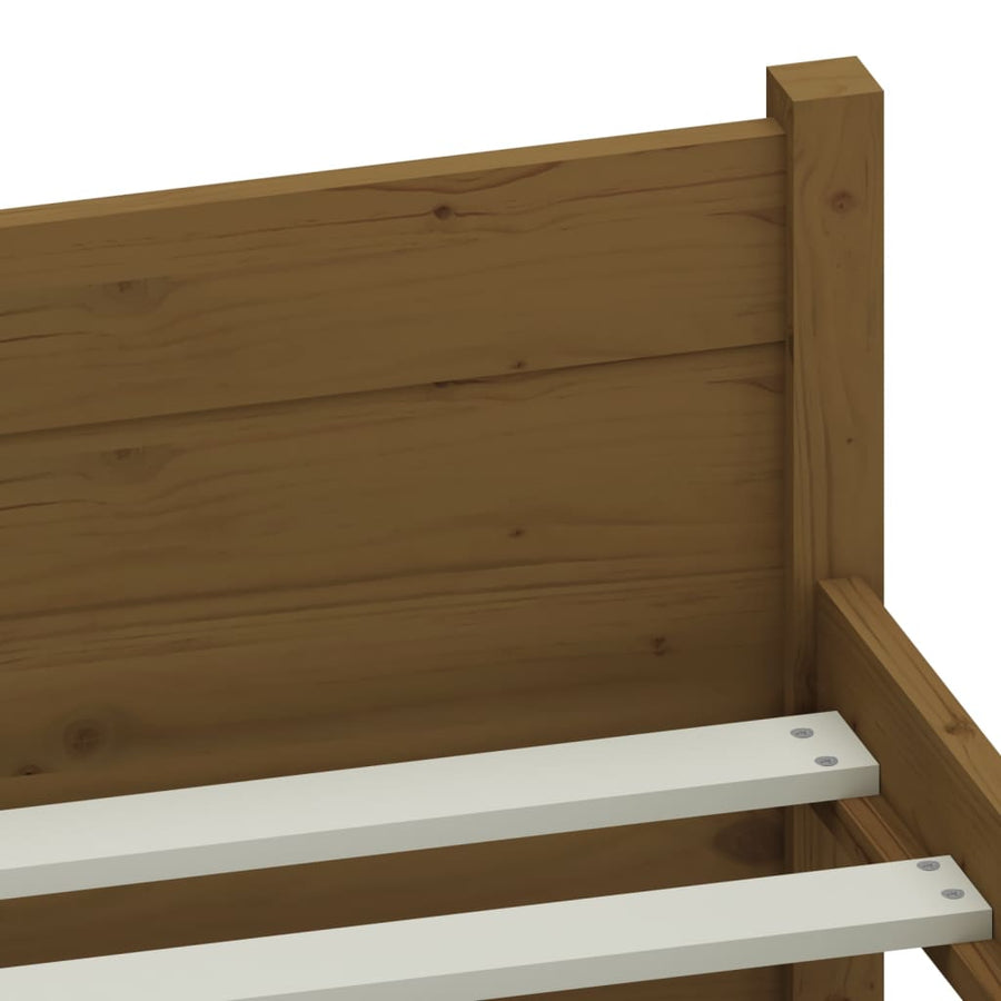 Bedframe Massief Hout Honingbruin 200X200 Cm