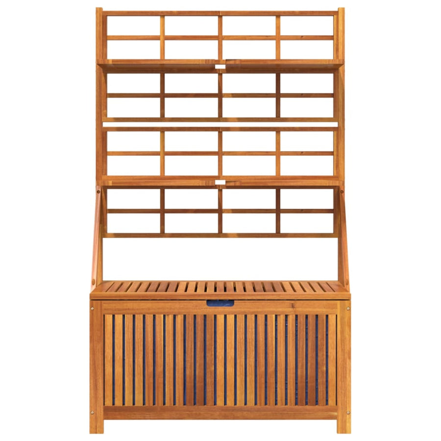 Opbergbox met latwerk 99x50x160 cm massief acaciahout Bruin