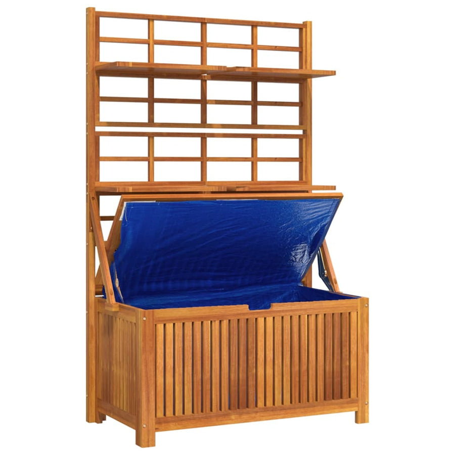 Opbergbox met latwerk 99x50x160 cm massief acaciahout Bruin
