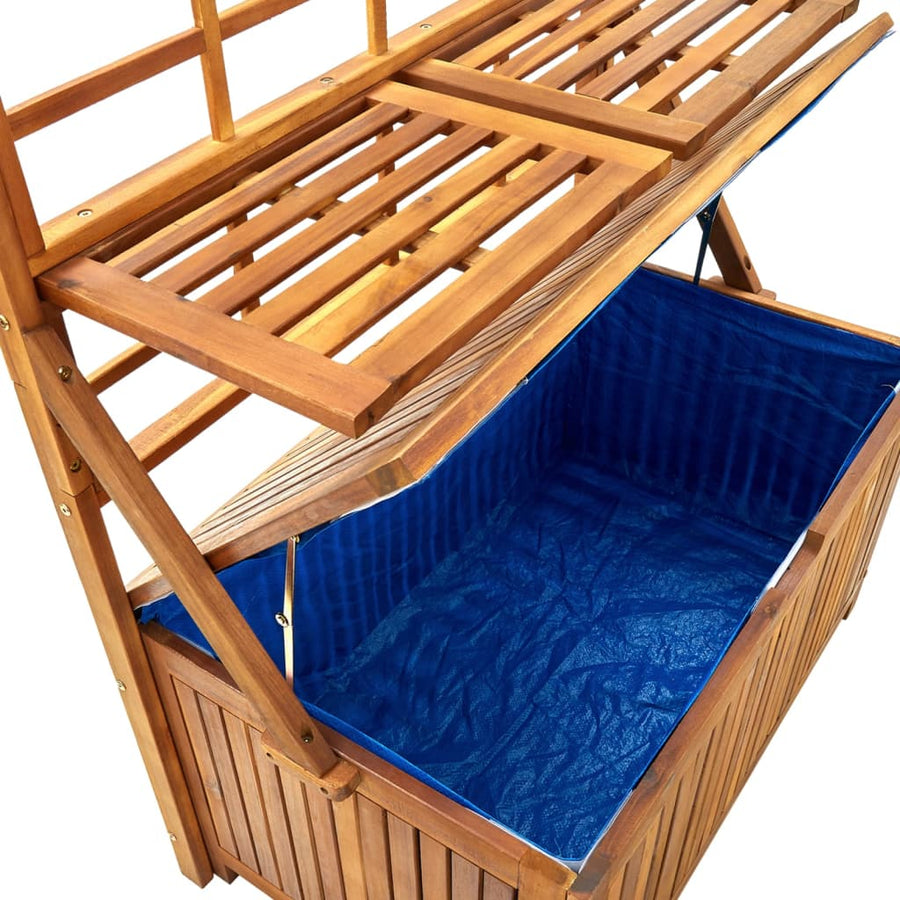 Opbergbox met latwerk 99x50x160 cm massief acaciahout Bruin