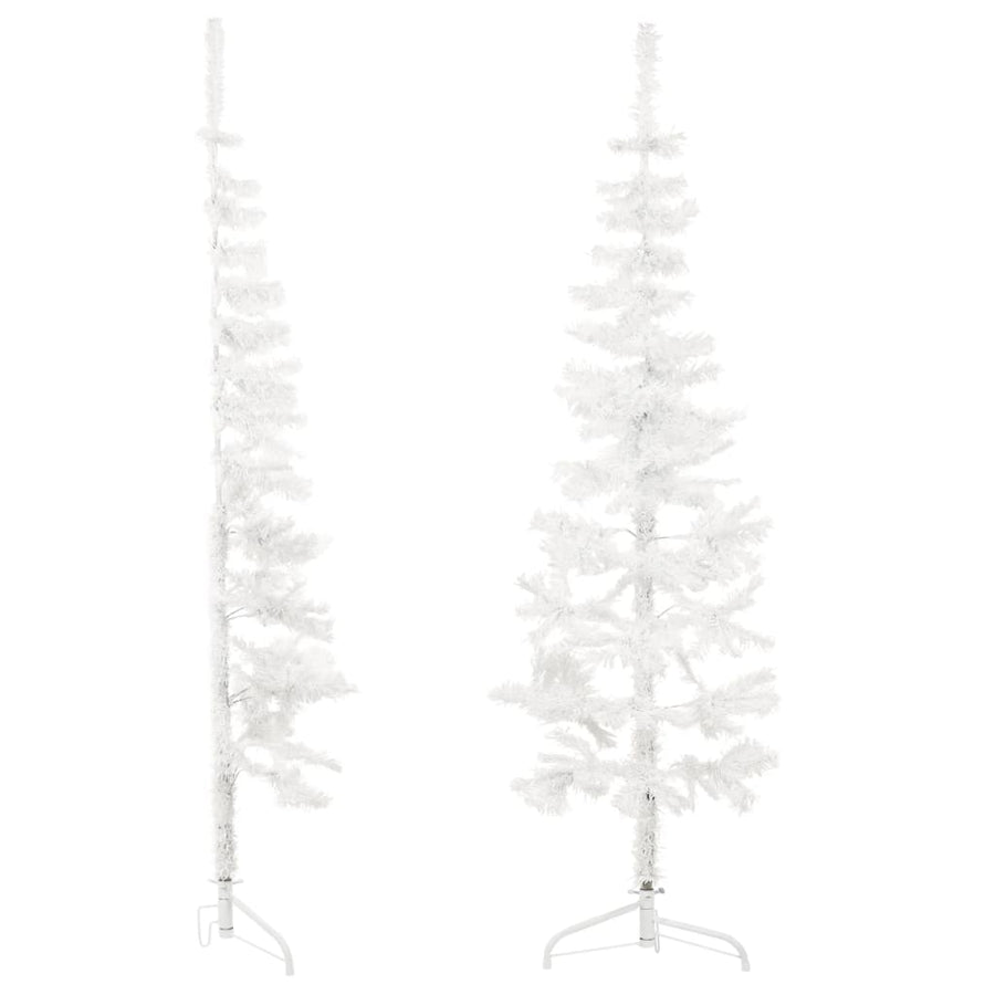 Kunstkerstboom Half Met Standaard Smal 20 Cm 120 x 40 cm Wit