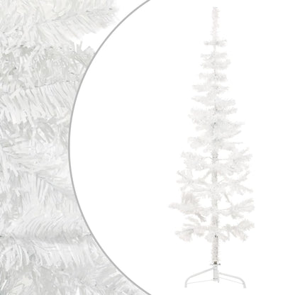 Kunstkerstboom Half Met Standaard Smal 50 Cm 150 x 45 cm Wit