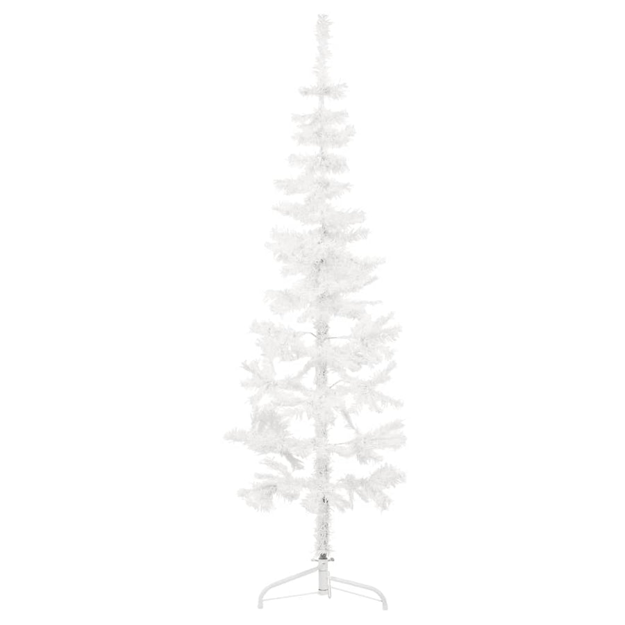 Kunstkerstboom Half Met Standaard Smal 50 Cm 150 x 45 cm Wit