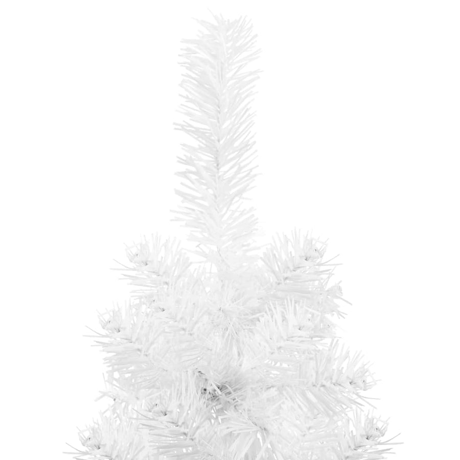 Kunstkerstboom Half Met Standaard Smal 80 Cm 180 x 49 cm Wit