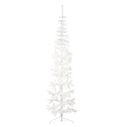 Kunstkerstboom Half Met Standaard Smal 20 Cm 210 x 56 cm Wit