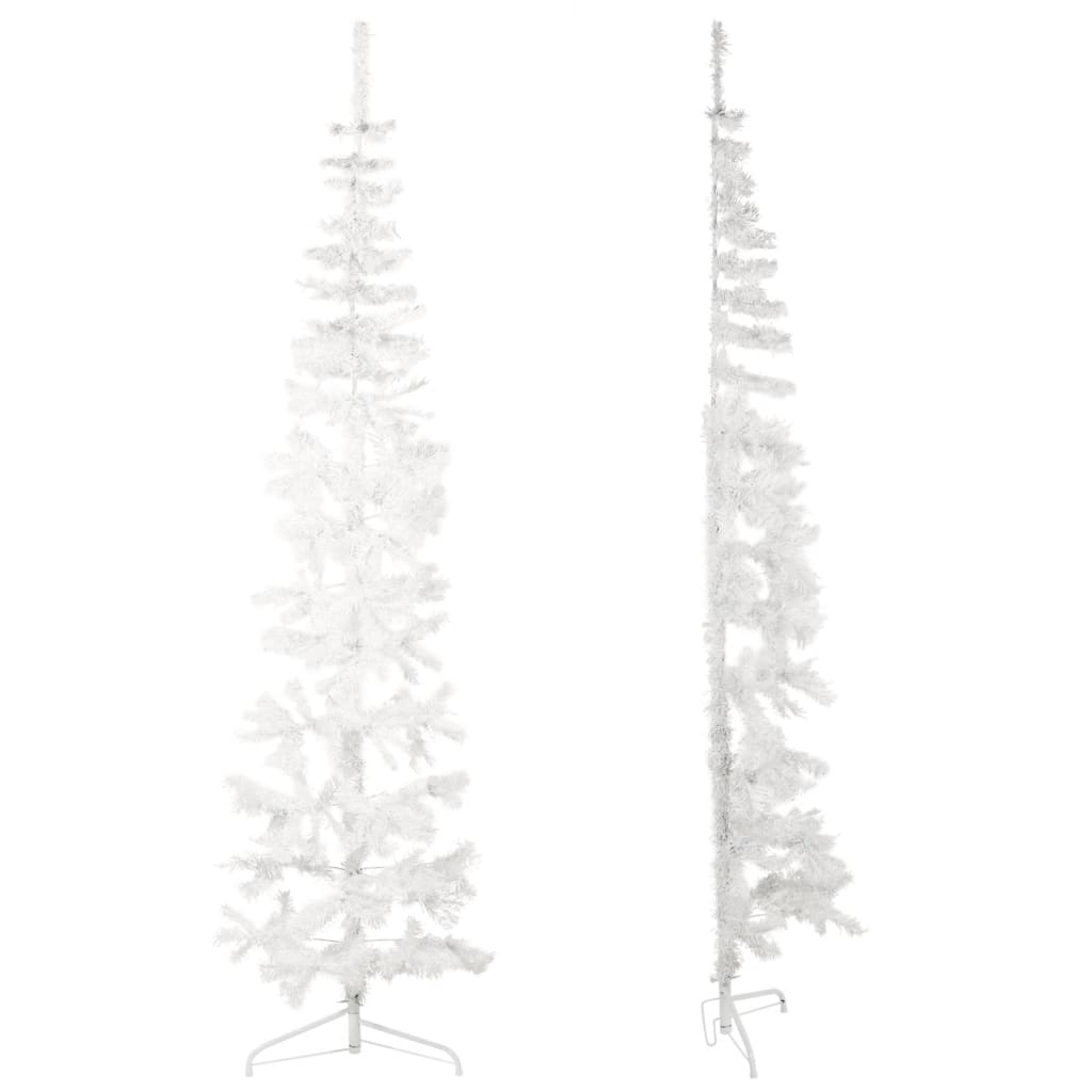 Kunstkerstboom Half Met Standaard Smal 240 Cm 240 x 61 cm Wit