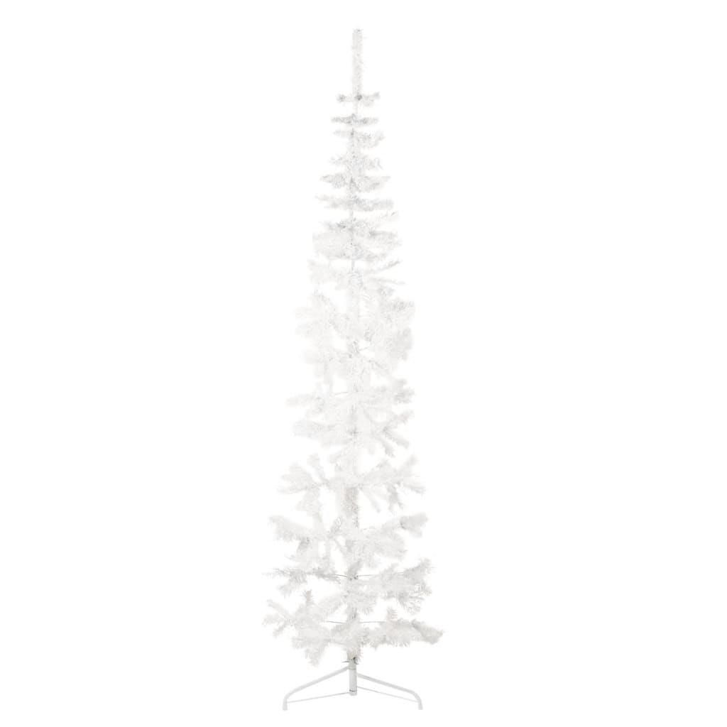 Kunstkerstboom Half Met Standaard Smal 240 Cm 240 x 61 cm Wit