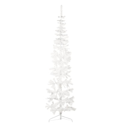 Kunstkerstboom Half Met Standaard Smal 240 Cm 240 x 61 cm Wit