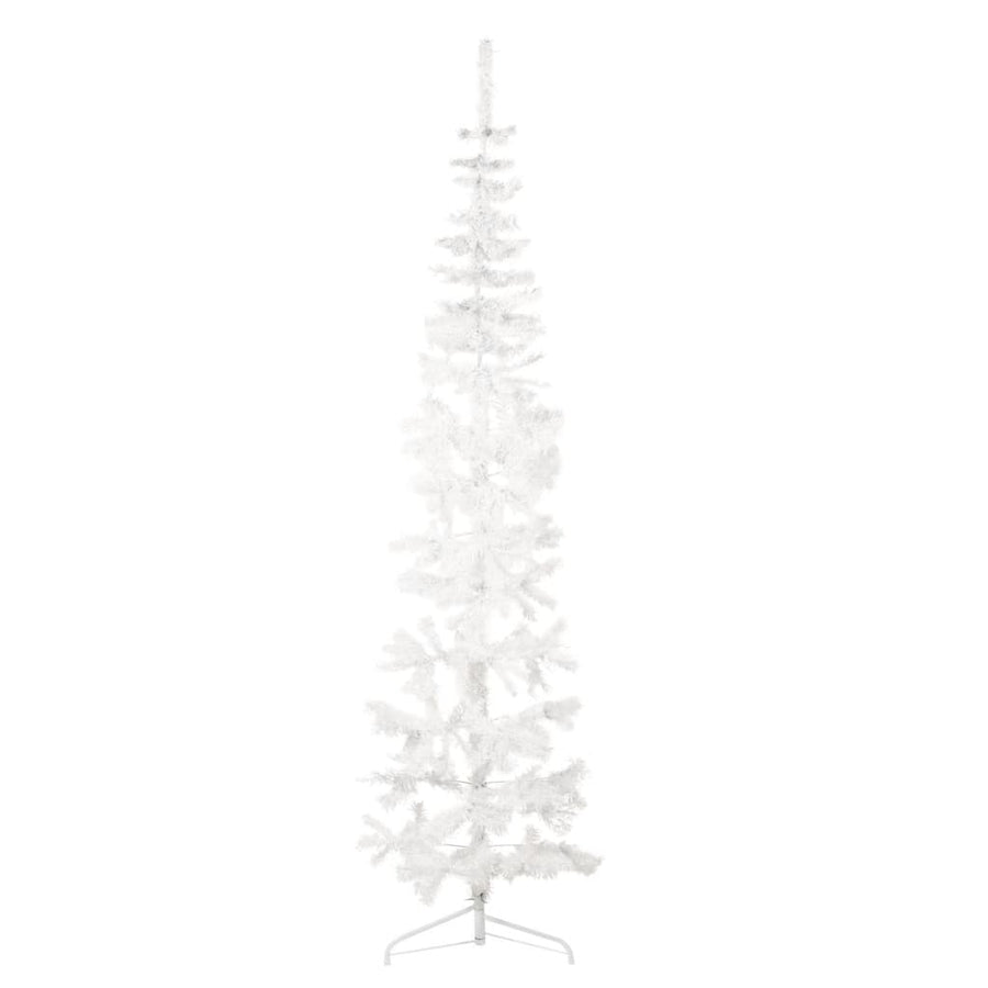 Kunstkerstboom Half Met Standaard Smal 240 Cm 240 x 61 cm Wit