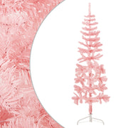 Kunstkerstboom half 120 cm roze