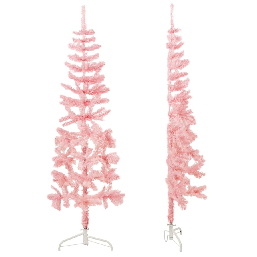 Kunstkerstboom Half Met Standaard Smal 20 Cm 120 x 40 cm Roze
