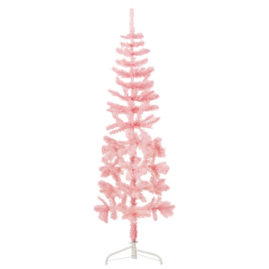 Kunstkerstboom Half Met Standaard Smal 20 Cm 120 x 40 cm Roze
