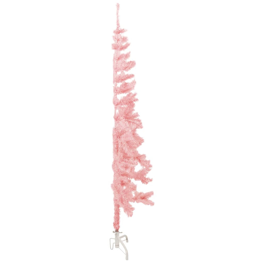 Kunstkerstboom Half Met Standaard Smal 20 Cm 120 x 40 cm Roze
