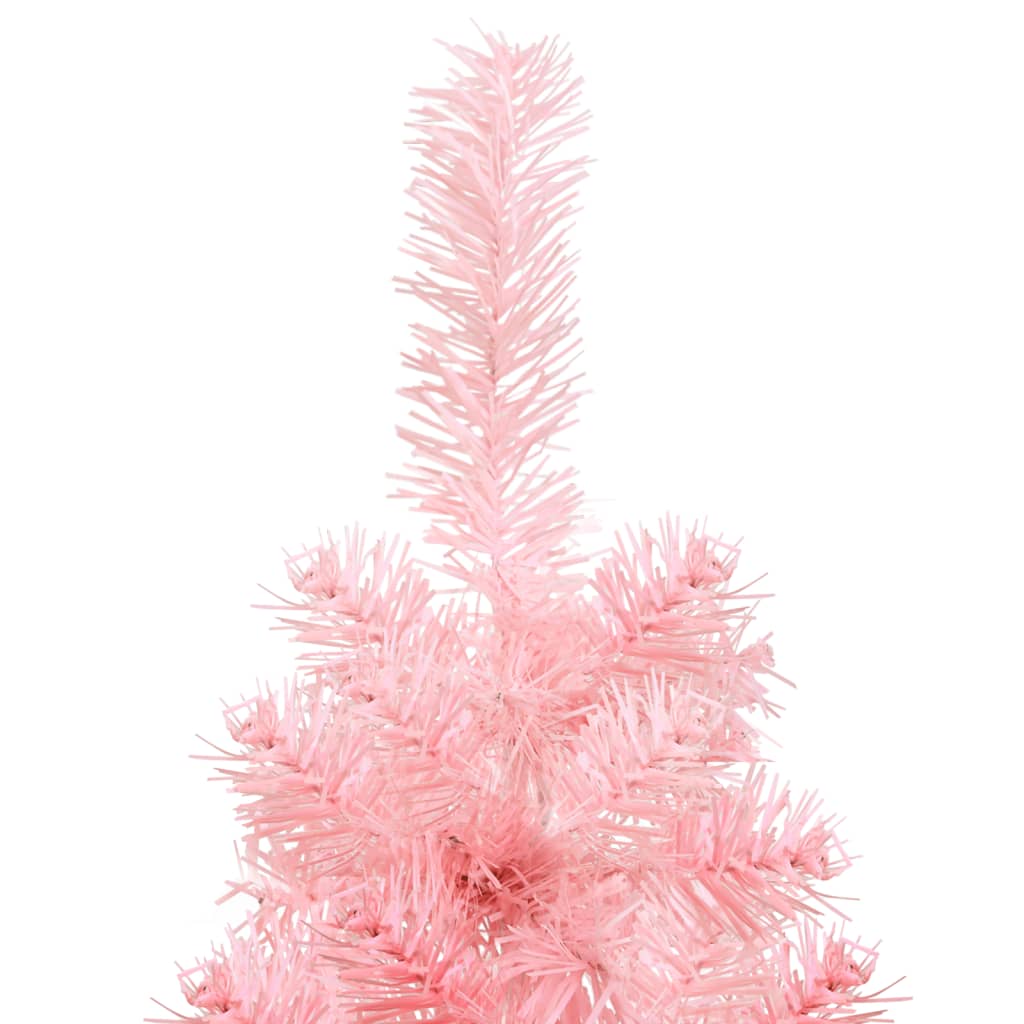 Kunstkerstboom Half Met Standaard Smal 20 Cm 120 x 40 cm Roze